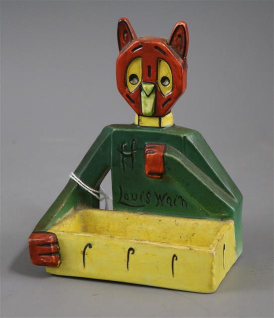 A Louis Wain ashtray height 12.5cm